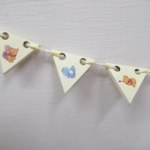 Dolls House Nursery Bunting Winnie the Pooh 8 Miniature Wood Flags 1:12 Scale