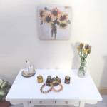 Dolls House Perfume Ornament Bottles with Necklaces and Tray Miniature Accessories 1:12th Scale