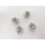 Dolls House Christmas Tree Decorations 12 Silver Coloured Miniature Stars & Baubles 1:12th Scale