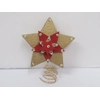 Dolls House Christmas Tree Topper Miniature Red and Gold Star 1:12th Scale Decoration