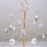 Dolls House Christmas Tree Decorations 12 Silver Coloured Miniature Stars & Baubles 1:12th Scale