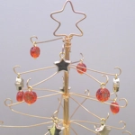 Dolls House Christmas Tree Baubles and Stars 12 Miniature Decorations Red Gold 1:12th Scale