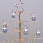 Dolls House Christmas Tree Decorations 6 Rainbow Silver Miniature Glass Baubles 1:12th Scale