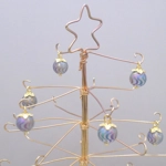 Dolls House Christmas Tree Decorations 6 Rainbow Gold Miniature Glass Baubles 1:12th Scale