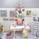 Dolls House Nursery Mobile Baby Elephants 1:12 Scale Children's Miniature Bedroom Decor