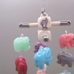 Dolls House Nursery Mobile Baby Elephants 1:12 Scale Children's Miniature Bedroom Decor