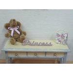Dolls House Princess Word Ornament Pink Girls Bedroom Nursery 1:12th Scale Miniature Decor