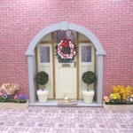 Dolls House Wreath Hearts and Roses Miniature Door Decoration 1:12th Scale