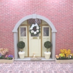 Dolls House Wreath White Roses Miniature Door Decoration 1:12 Scale