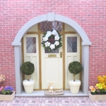 Dolls House Wreath White Roses Miniature Door Decoration 1:12 Scale