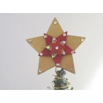 Dolls House Christmas Tree Topper Miniature Red and Gold Star 1:12th Scale Decoration