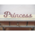 Dolls House Princess Word Ornament Pink Girls Bedroom Nursery 1:12th Scale Miniature Decor