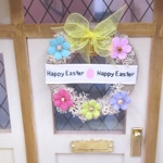 Dolls House Happy Easter Wreath Miniature Decoration 1:12th Scale