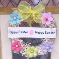 Dolls House Happy Easter Wreath Miniature Decoration 1:12th Scale