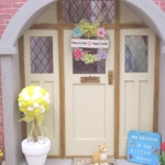 Dolls House Easter Bunny Miniature Blue Sign 1:12th Scale