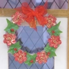 Dolls House Christmas Wreath Miniature Door Decoration Berries and Flowers 1:12 Scale