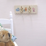 Dolls House Coat Rack Hooks Winnie the Pooh Miniature Nursery Clothes Robe Towel Rail 1:12 Scale