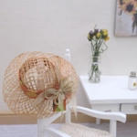 Dolls House Hat with Orange Ribbon and Gold Bow Miniature Clothes 1:12 Scale