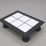 Dolls House Table Tiled Black & White Low Coffee Occasional Miniature Furniture 1:12 Scale