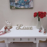 Dolls House Ornament Love Word White and Gold 1:12th Scale Miniature Decor