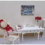 Dolls House Ornament Love Word White and Gold 1:12th Scale Miniature Decor