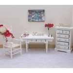 Dolls House Ornament Love Word White and Gold 1:12th Scale Miniature Decor