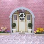 Dolls House Wreath White Roses Miniature Door Decoration 1:12 Scale