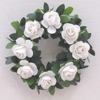 Dolls House Wreath White Roses Miniature Door Decoration 1:12 Scale