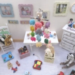 Dolls House Nursery Mobile Baby Elephants 1:12 Scale Children's Miniature Bedroom Decor