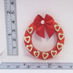 Dolls House Hearts Wreath Miniature Door Decoration 1:12th Scale