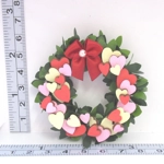 Dolls House Wreath Hearts Miniature Door Decoration 1:12th Scale
