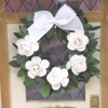 Dolls House Wreath White Roses Miniature Door Decoration 1:12 Scale