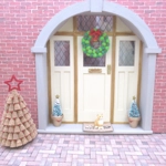 Dolls House Christmas PomPom Wreath Miniature Door Decoration 1:12 Scale