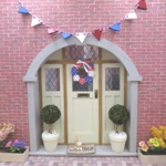 Dolls House 4th July Wreath Stars and Stripes Theme Miniature Door Decoration 1:12 Scale