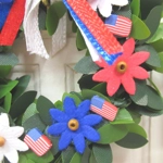 Dolls House 4th July Wreath Independence Day Miniature Door Decoration 1:12 Scale