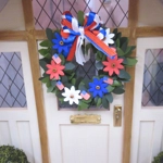 Dolls House 4th July Wreath Independence Day Miniature Door Decoration 1:12 Scale