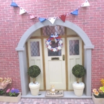 Dolls House Wreath 4th July USA Flag Miniature Door Decoration 1:12 Scale