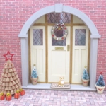 Dolls House Christmas Wreath Buttons Gingerbread Houses and Tartan Bow 1:12 Scale