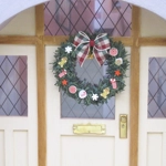 Dolls House Christmas Wreath Candy Cane Miniature Door Decoration 1:12 Scale
