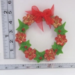 Dolls House Christmas Wreath Miniature Door Decoration Berries and Flowers 1:12 Scale