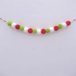 Dolls House Christmas Pom Pom Garland Red White & Green 1:12 Scale Decoration