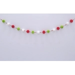 Dolls House Christmas Pom Pom Garland Red White & Green 1:12 Scale Decoration