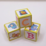 Dolls House Toy Letter Blocks Set of 3 Winnie the Pooh White and Yellow 1:12 Scale Nursery Miniature