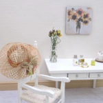 Dolls House Hat with Orange Ribbon and Gold Bow Miniature Clothes 1:12 Scale