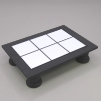 Dolls House Table Tiled Black & White Low Coffee Occasional Miniature Furniture 1:12 Scale