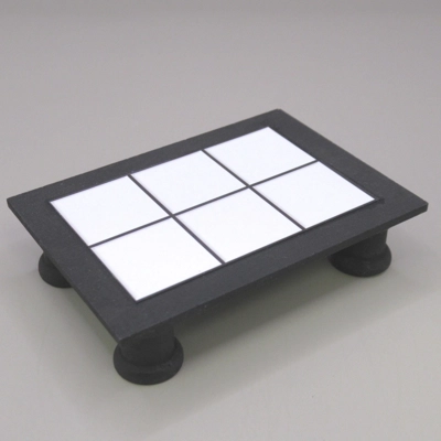 Dolls House Table Tiled Black & White Low Coffee Occasional Miniature Furniture 1:12 Scale