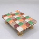 Dolls House Table Autumn Colours Tiled Low Coffee Occasional Miniature Furniture 1:12 Scale