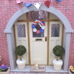 Dolls House 4th July Wreath Stars and Stripes Theme Miniature Door Decoration 1:12 Scale