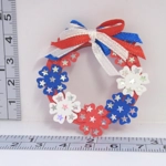 Dolls House 4th July Wreath Stars and Stripes Theme Miniature Door Decoration 1:12 Scale