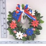 Dolls House 4th July Wreath Independence Day Miniature Door Decoration 1:12 Scale
